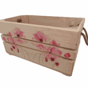 Obal na květináč, obdélník, malý - květiny, vlčí máky