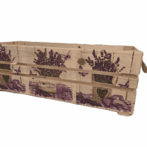 Obal na květináč, obdélník, velký - květiny, levandule