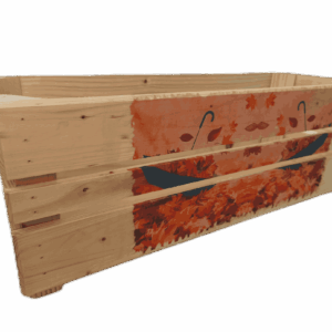 Obal na květináč, obdélník, velký - deštník, listí