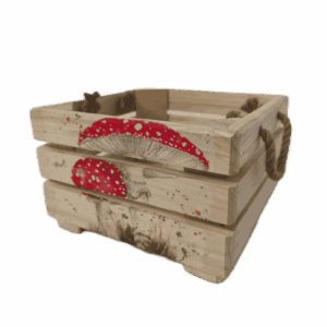 Bedýnka OLA, s obrázkem, čtvercová, malá - houby, muchomůrky