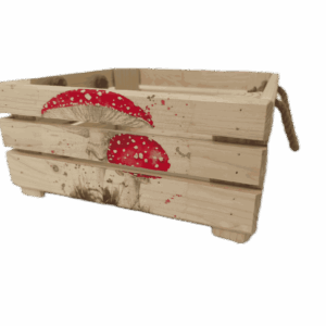 Bedýnka OLA, s obrázkem, čtvercová, velká - houby, muchomůrky