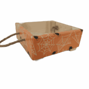 Podnoska nízká čtvercová, malá PN3 - pavoučci, Halloween